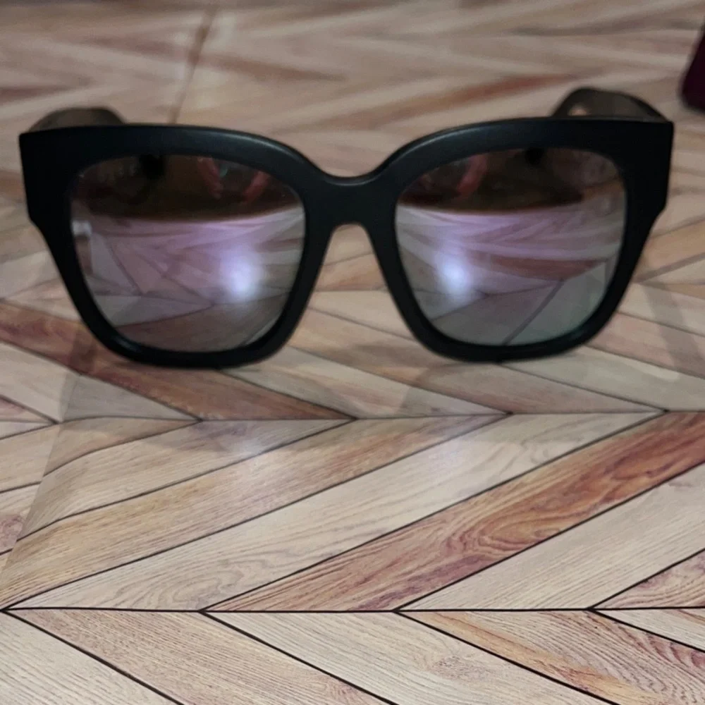 DIFF eyewear BELLA 2 oversized mirrored matte Black polarized Sunglasses
